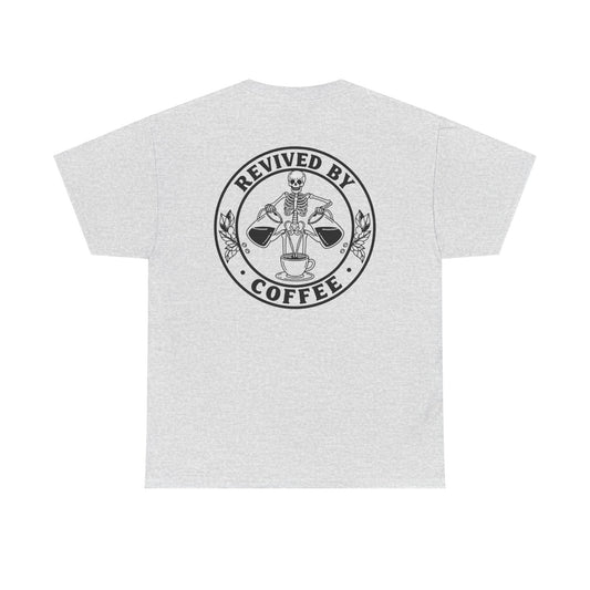 Revived by Coffee Unisex Heavy Cotton Tee - Perfect for Coffee Lovers