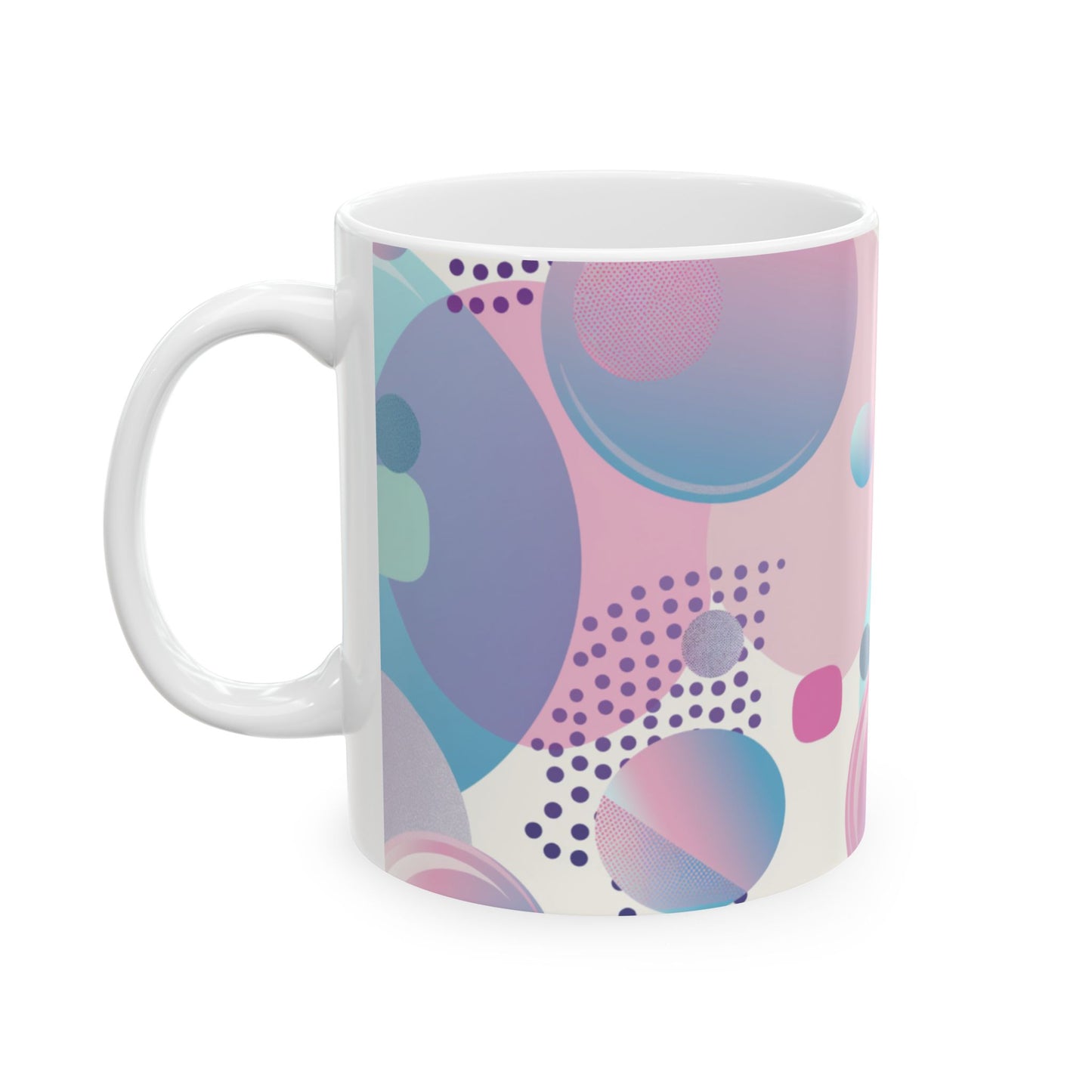 Bubbles Shapes Ceramic Mug - (11oz, 15oz)