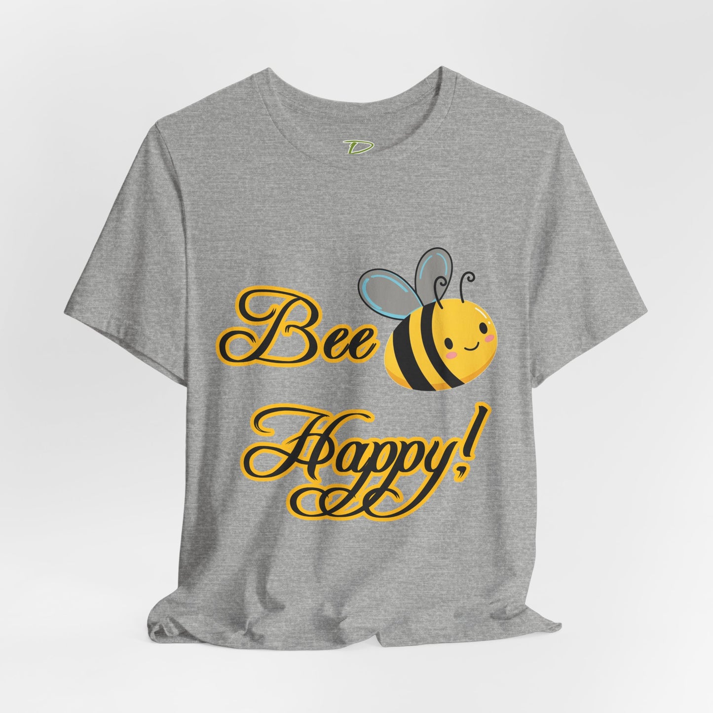 Bee Happy Unisex Jersey Tee - Cheerful Graphic T-Shirt for Positive Vibes