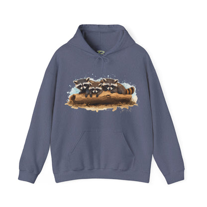 Cozy Raccoon Hooded Sweatshirt - Unisex Heavy Blend™- Raccoon in hoodie - Raccoon Hoodie with ears