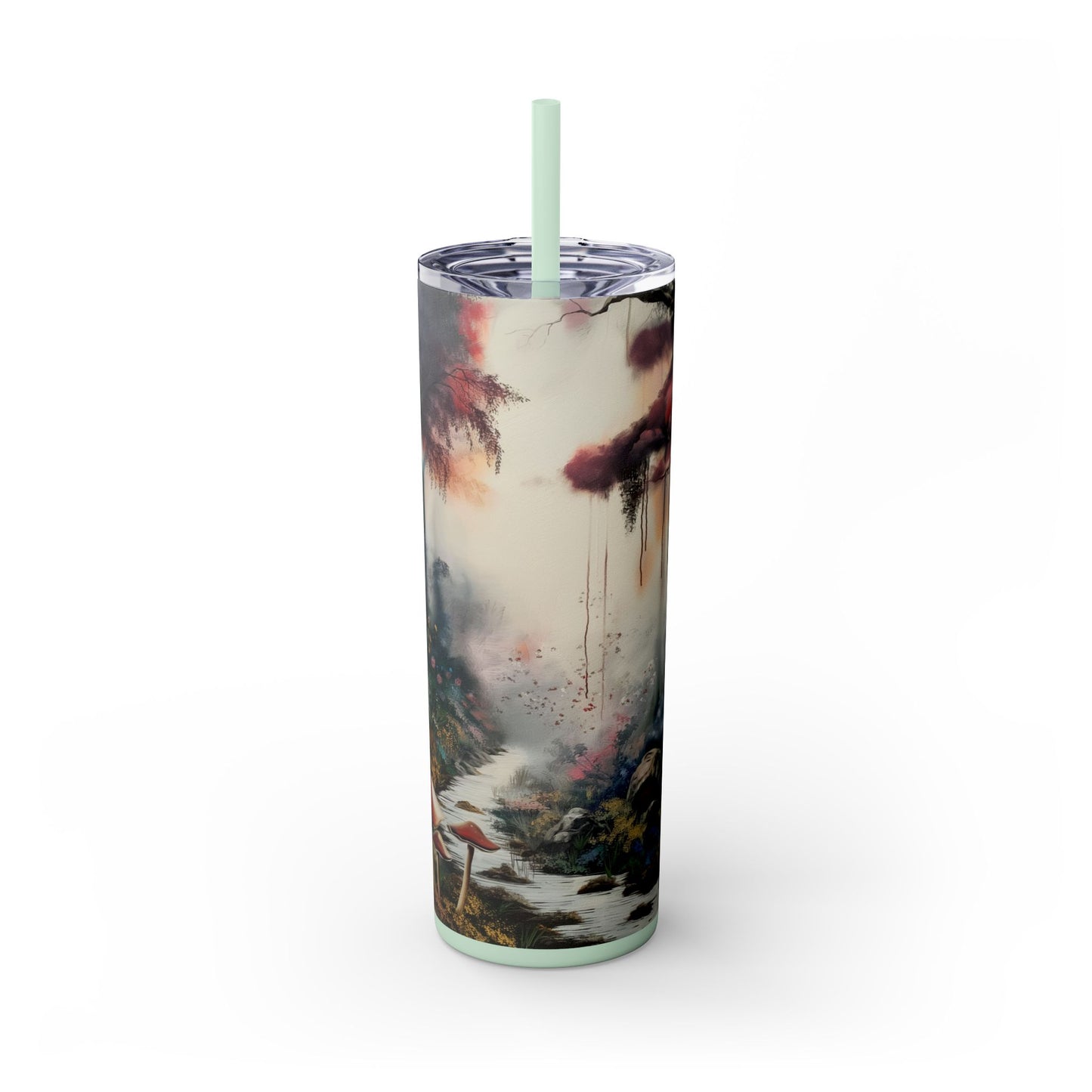 Skinny Tumbler with Straw, 20oz - Forest Insulated Tumbler