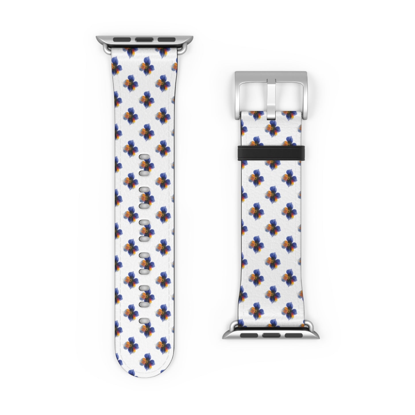 Blue Floral Watch Band