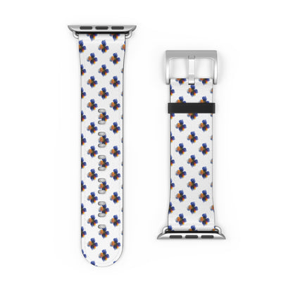 Blue Floral Watch Band