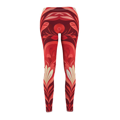 Cut & Sew Casual Leggings for Women- Women's Leggings with Hearts design