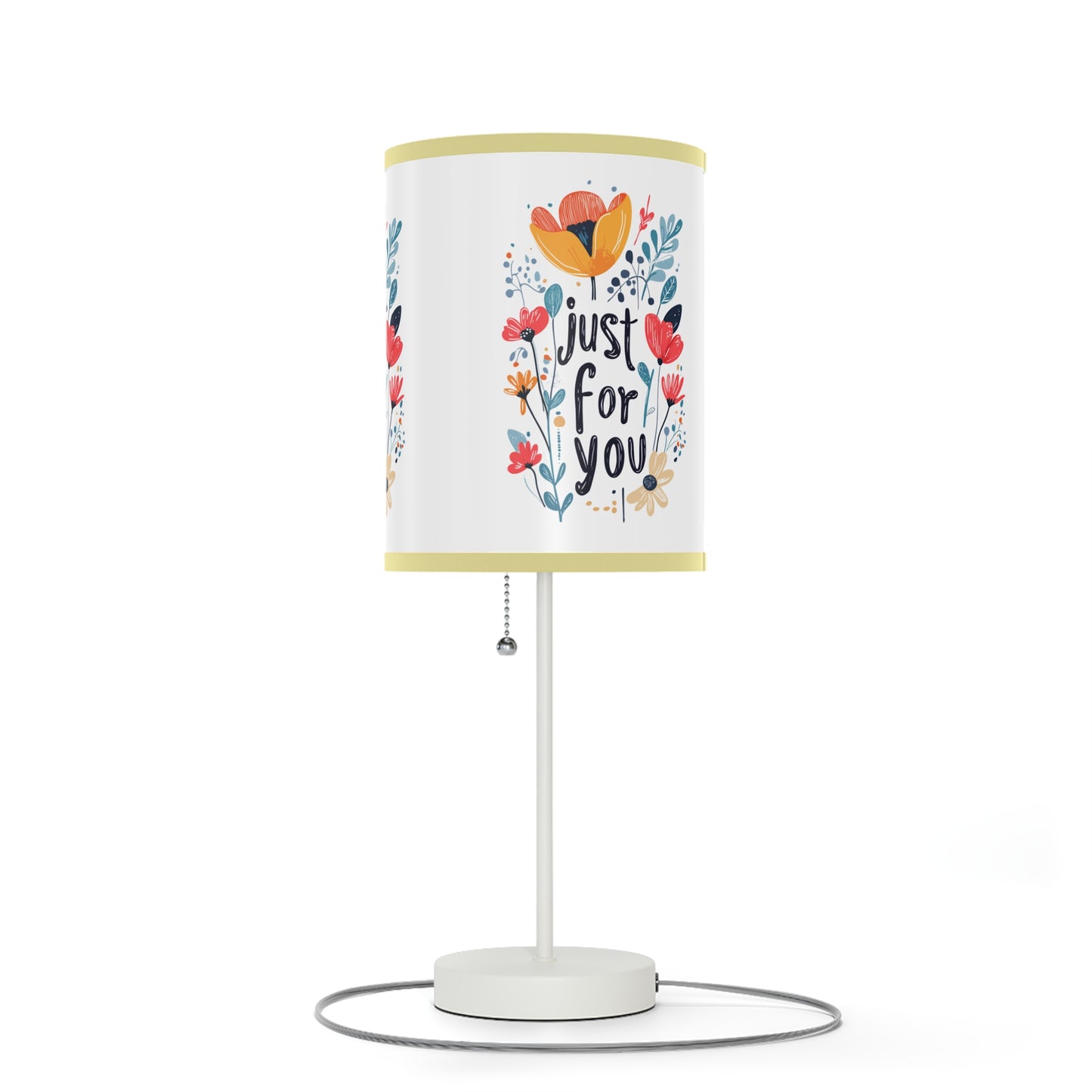 Floral Table Lamp - "Just For You" Design - Gift - Lamp on a Stand, US|CA plug - Table Lamps