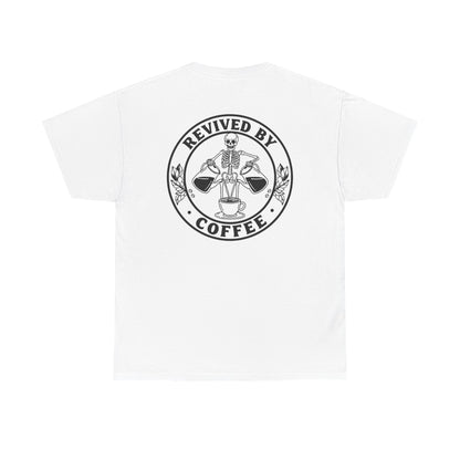 Revived by Coffee Unisex Heavy Cotton Tee - Perfect for Coffee Lovers