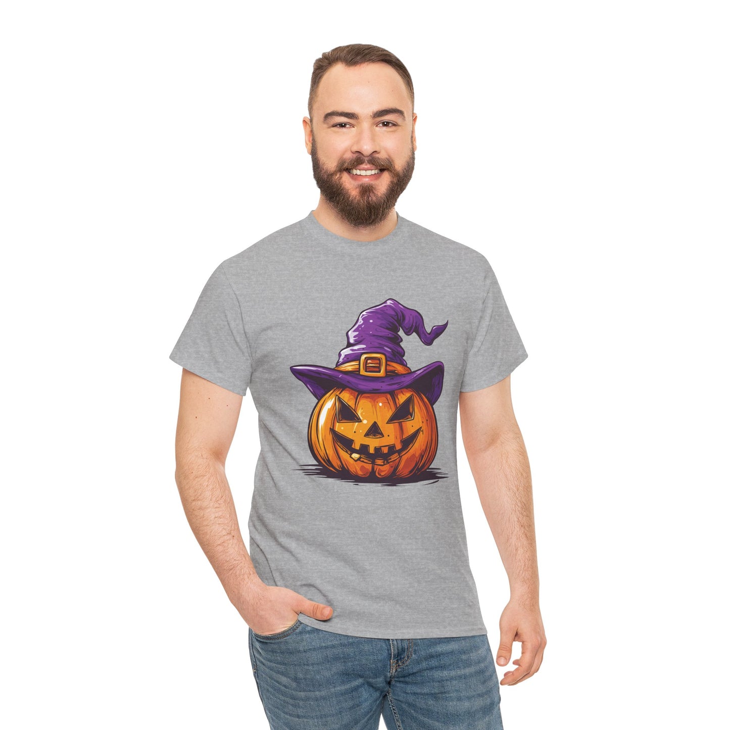 Pumpkin T-shirt - Halloween Tee - Unisex Heavy Cotton Tee - Spooky t-shirt