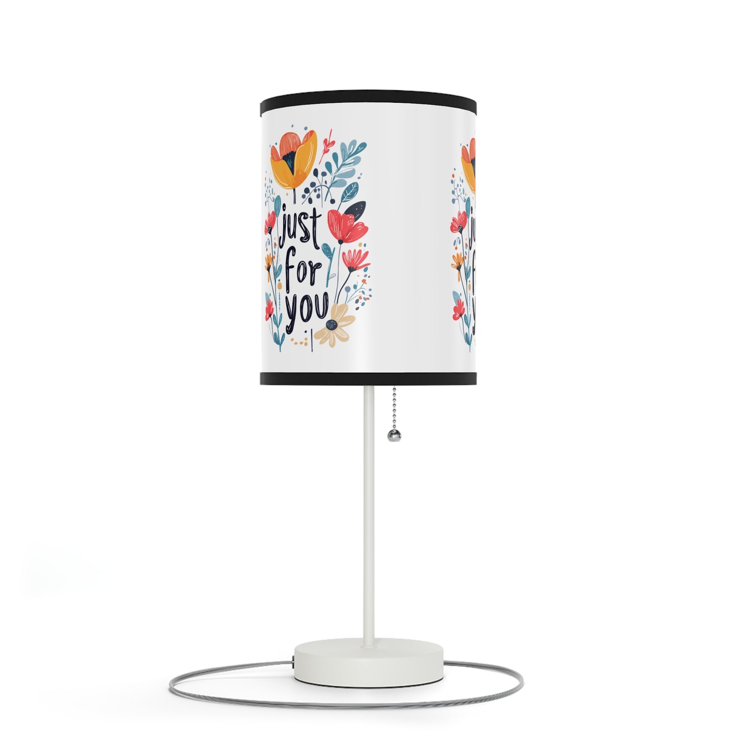 Floral Table Lamp - "Just For You" Design - Gift - Lamp on a Stand, US|CA plug - Table Lamps