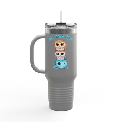 Cute Owl Insulated Travel Mug - 40oz, Perfect for Coffee Lovers