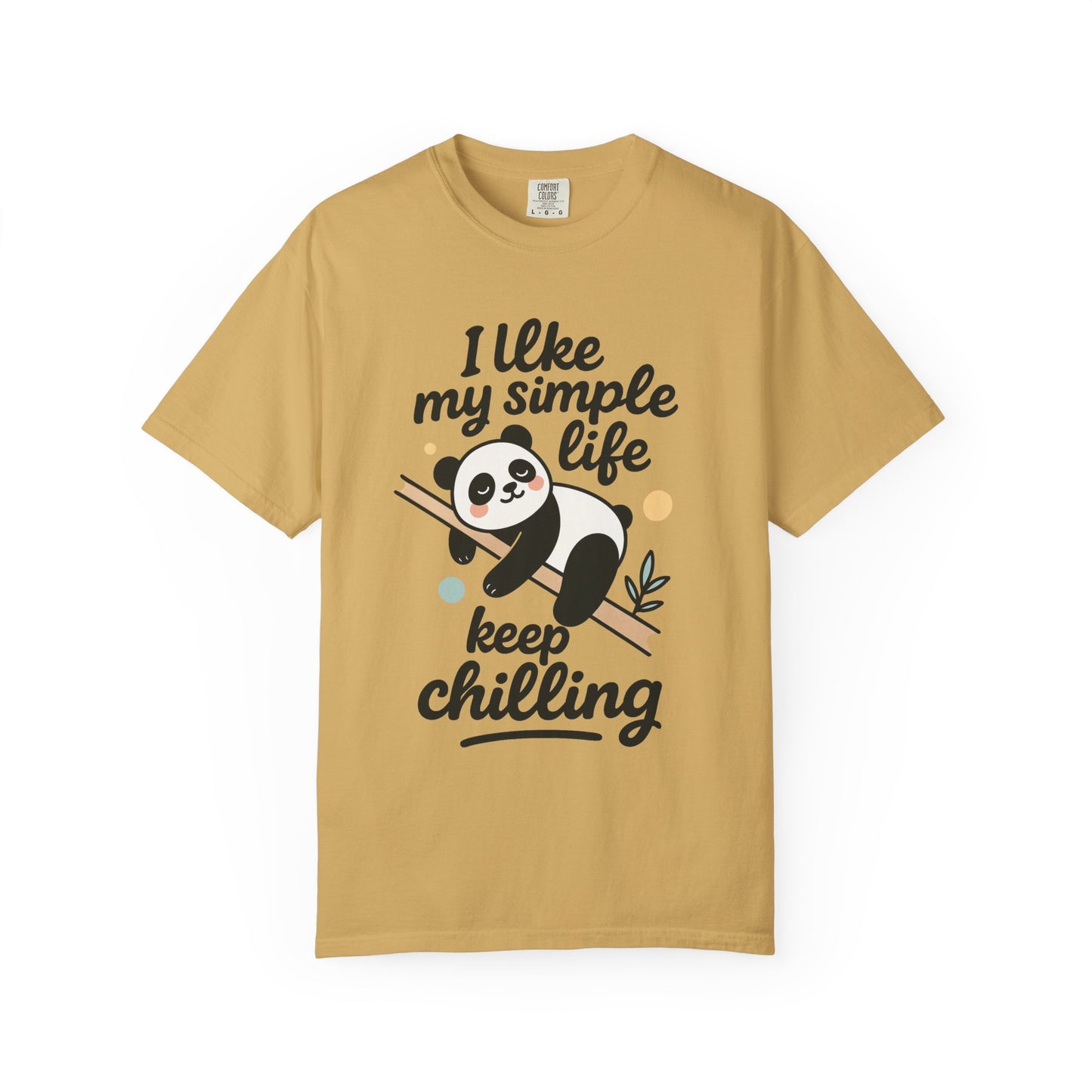 I Like My Simple Life Panda T-Shirt - Unisex Casual Tee