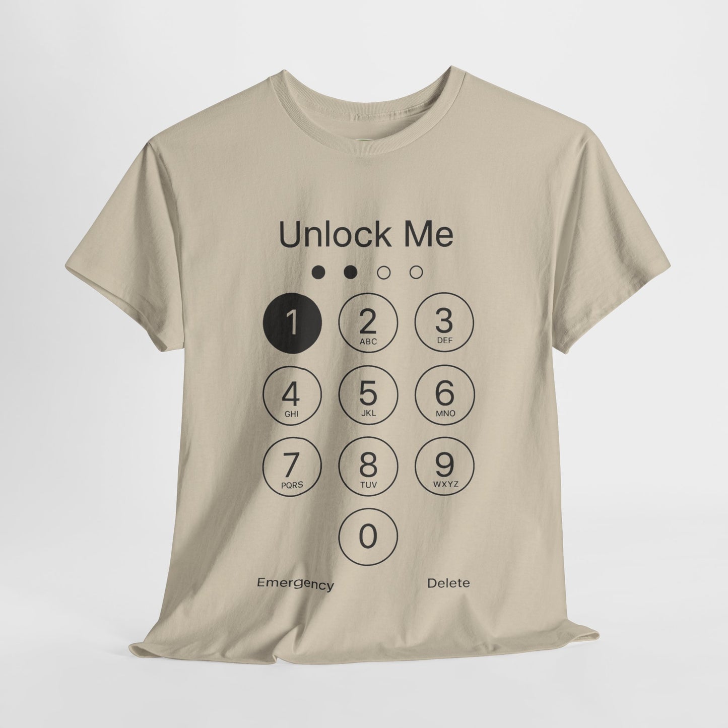 Unlock Me Graphic Tee, Funny T-Shirt for Tech Lovers, Casual Wear, Gift for Birthdays, Tech-themed Apparel, Unisex Heavy Cotton Tee