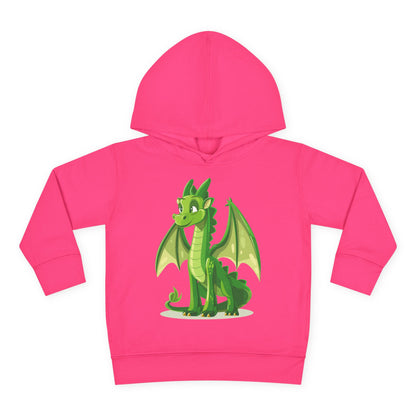 Toddler Pullover Fleece Hoodie - Cute Cartoon Dragon Design Hoodie