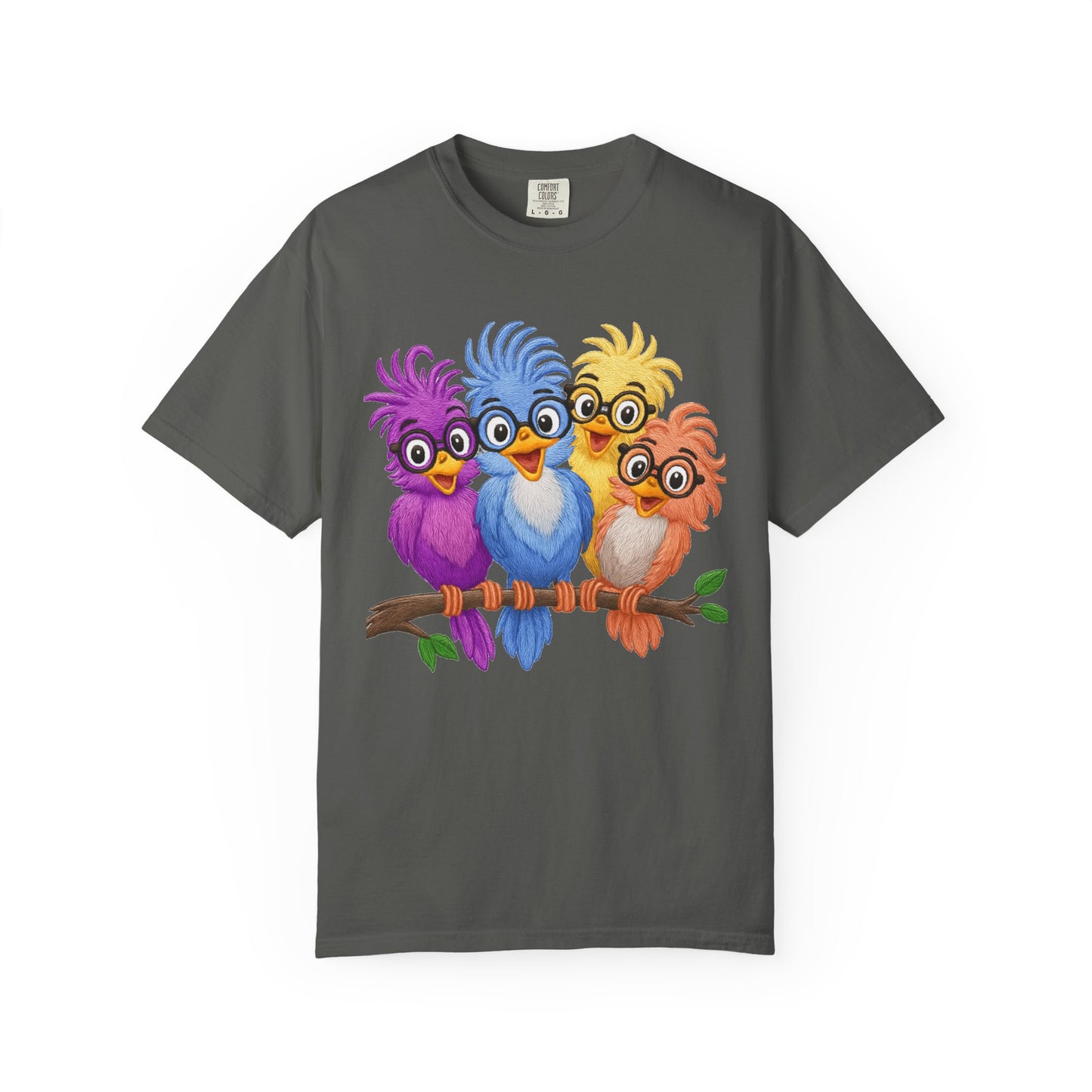 Colorful Bird Friends Women's T-Shirt - Fun & Playful Graphic Tee