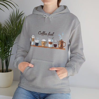Unisex Heavy Blend™ Hooded Sweatshirt - Coffee Lovers Unisex Hoodie - Cozy Coffee Cups Design Hoodie for Men and Women
