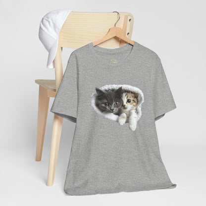 Cute Cats T-shirt for Cat Lovers - Lightweight Fabric Tee