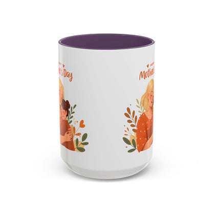 Happy Mother's Day Accent Coffee Mug - 11oz & 15oz, Perfect Gift for Moms