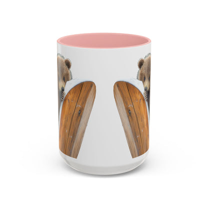 Bear Accent Watercolor Coffee Mug, (11oz, 15oz)