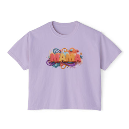 Mama Boxy Tee – Casual Women's T-Shirt for Moms - Women's Boxy Tee