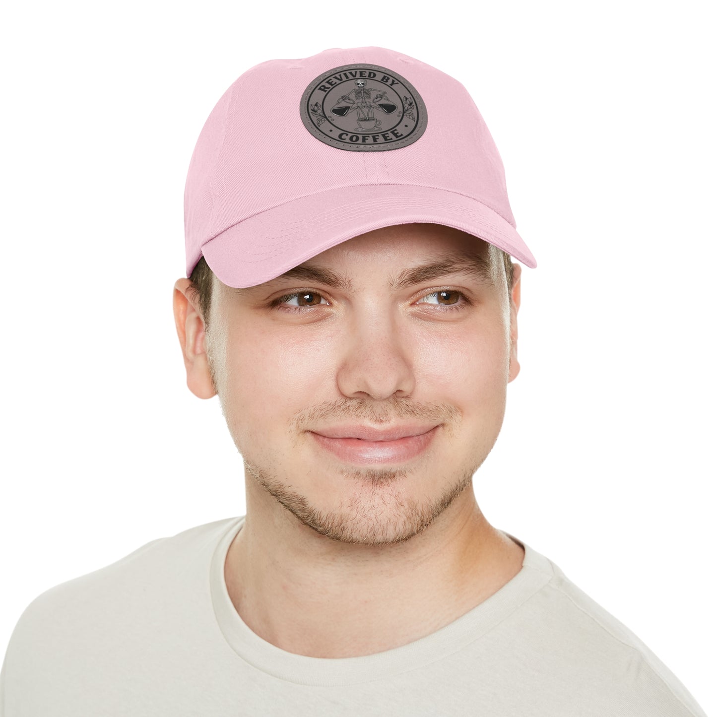 Revived by Coffee Dad Hat with Leather Patch - Perfect Gift for Coffee Lovers
