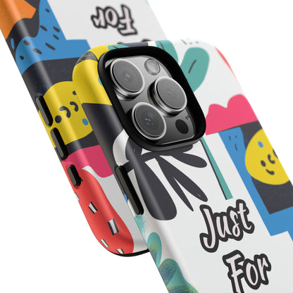 Colorful Phone Case with "Just For You" Design - Fun Gift, Unique Phone Accessory, Vibrant Design, Custom Gift Idea, Personal Touch