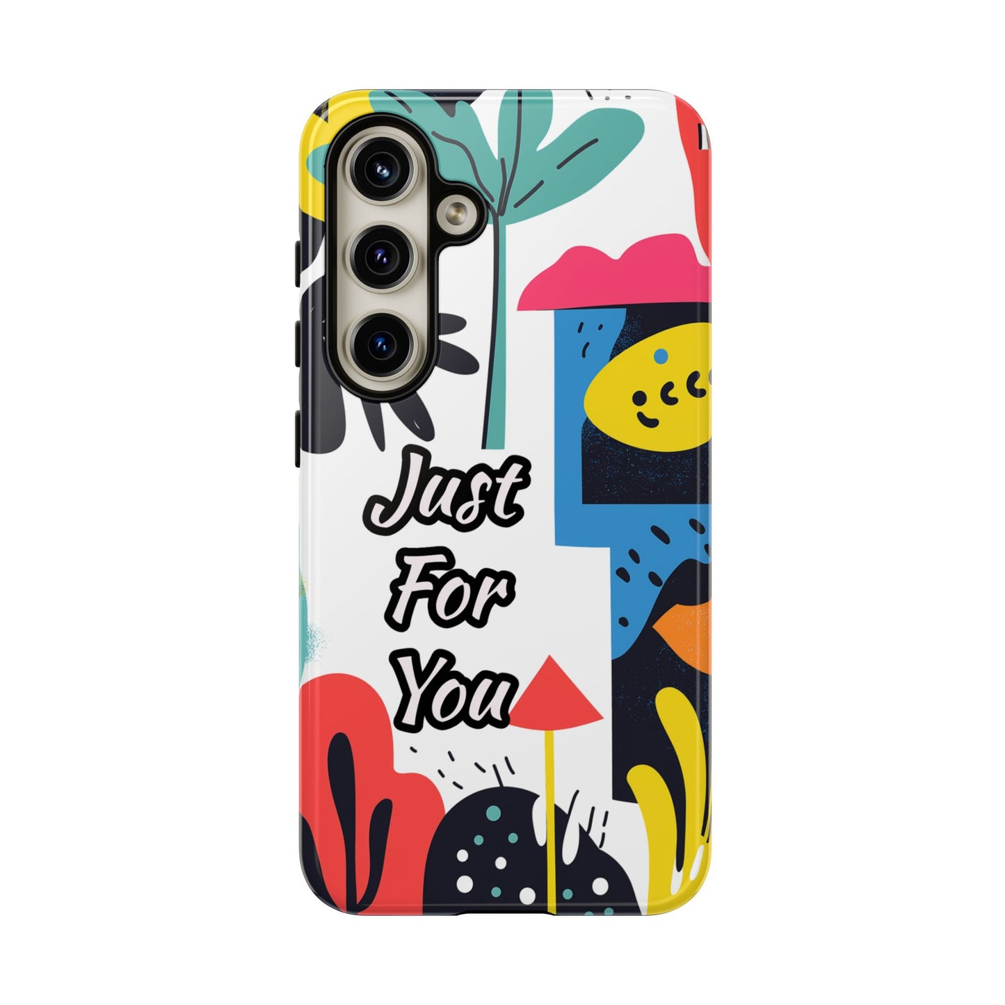 Colorful Phone Case with "Just For You" Design - Fun Gift, Unique Phone Accessory, Vibrant Design, Custom Gift Idea, Personal Touch