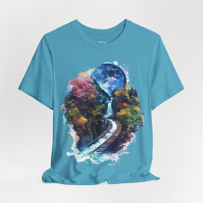 Classic and Unisex T-Shirt with 3D Watercolor design - Lightweight Fabric Tee