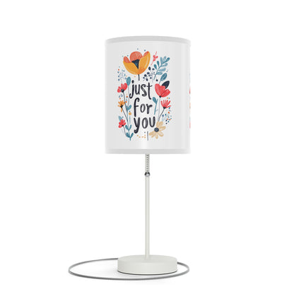 Floral Table Lamp - "Just For You" Design - Gift - Lamp on a Stand, US|CA plug - Table Lamps