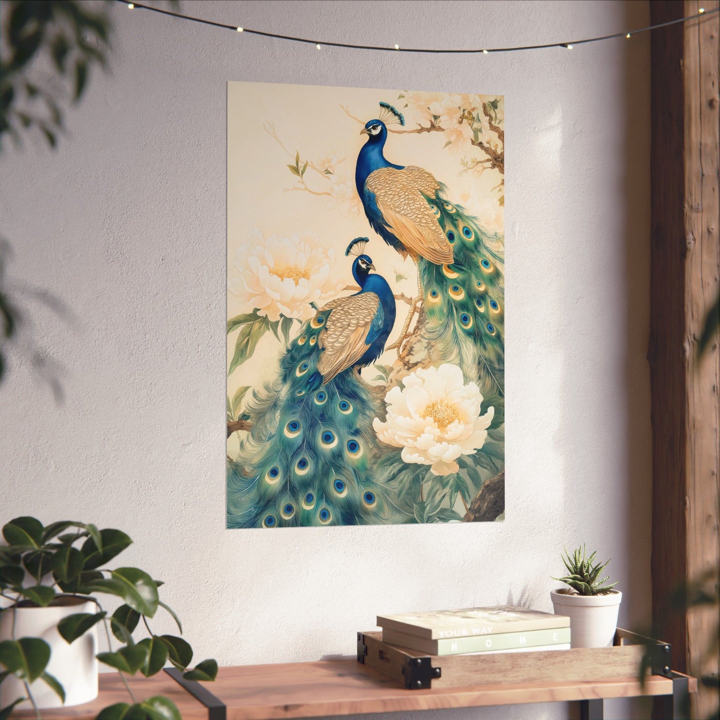 Matte Vertical Peacock Poster