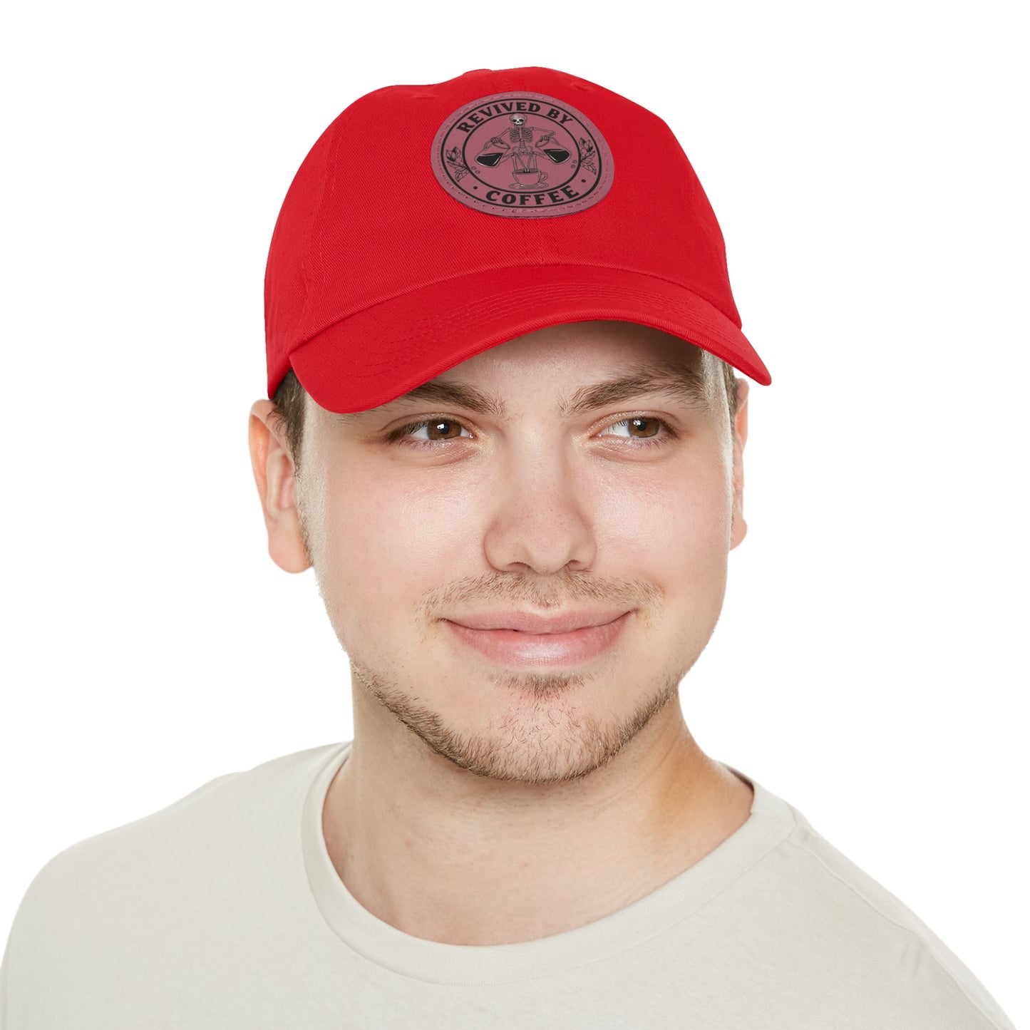 Revived by Coffee Dad Hat with Leather Patch - Perfect Gift for Coffee Lovers