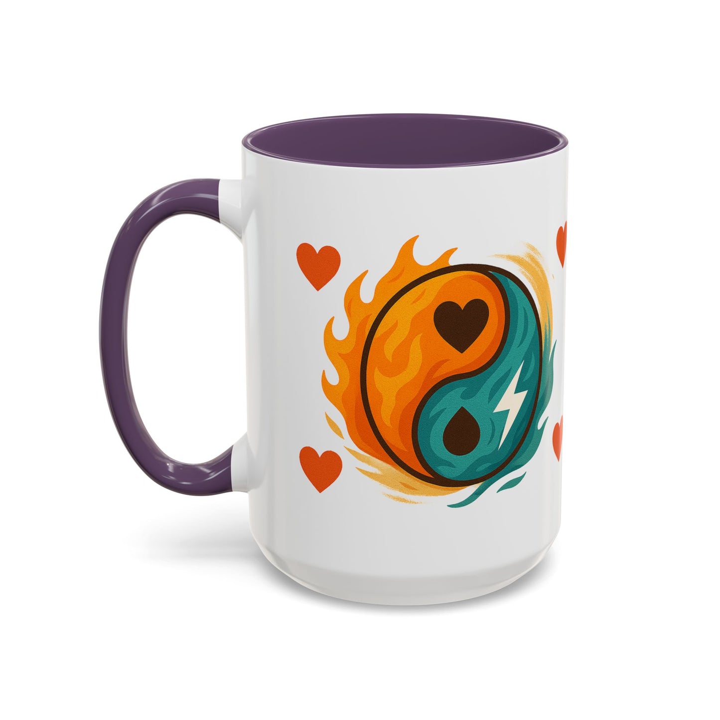 Bold Yin Yang Accent Coffee Mug – 11oz & 15oz – Perfect for Coffee Lovers