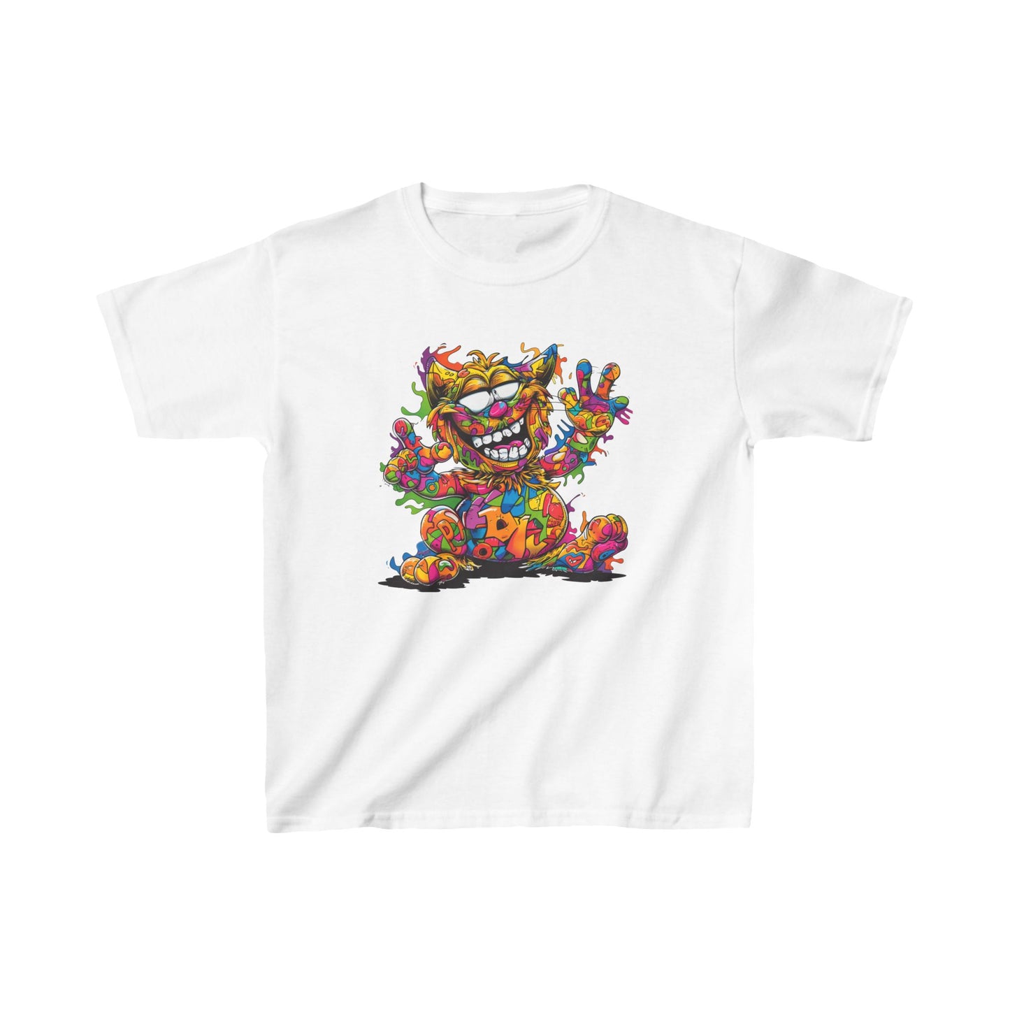 Youth Heavy Cotton™ Tee - Kids Graphic Tee - Unisex Funny Cat T-Shirt
