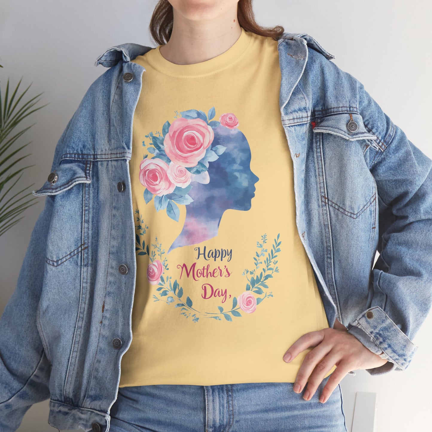 Floral Mother’s Day Heavy Cotton Tee - Gift for Mom
