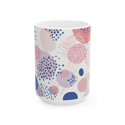 Geometric Shapes Ceramic Mug - (11oz, 15oz)