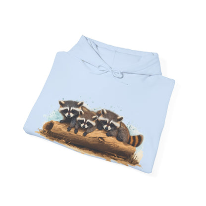 Cozy Raccoon Hooded Sweatshirt - Unisex Heavy Blend™- Raccoon in hoodie - Raccoon Hoodie with ears