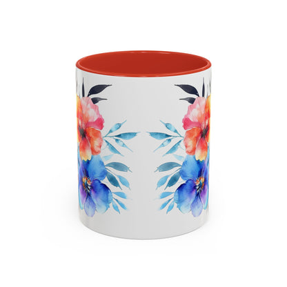 Oil colored  Wildflowers Accent Coffee Mug,  (11oz, 15oz)