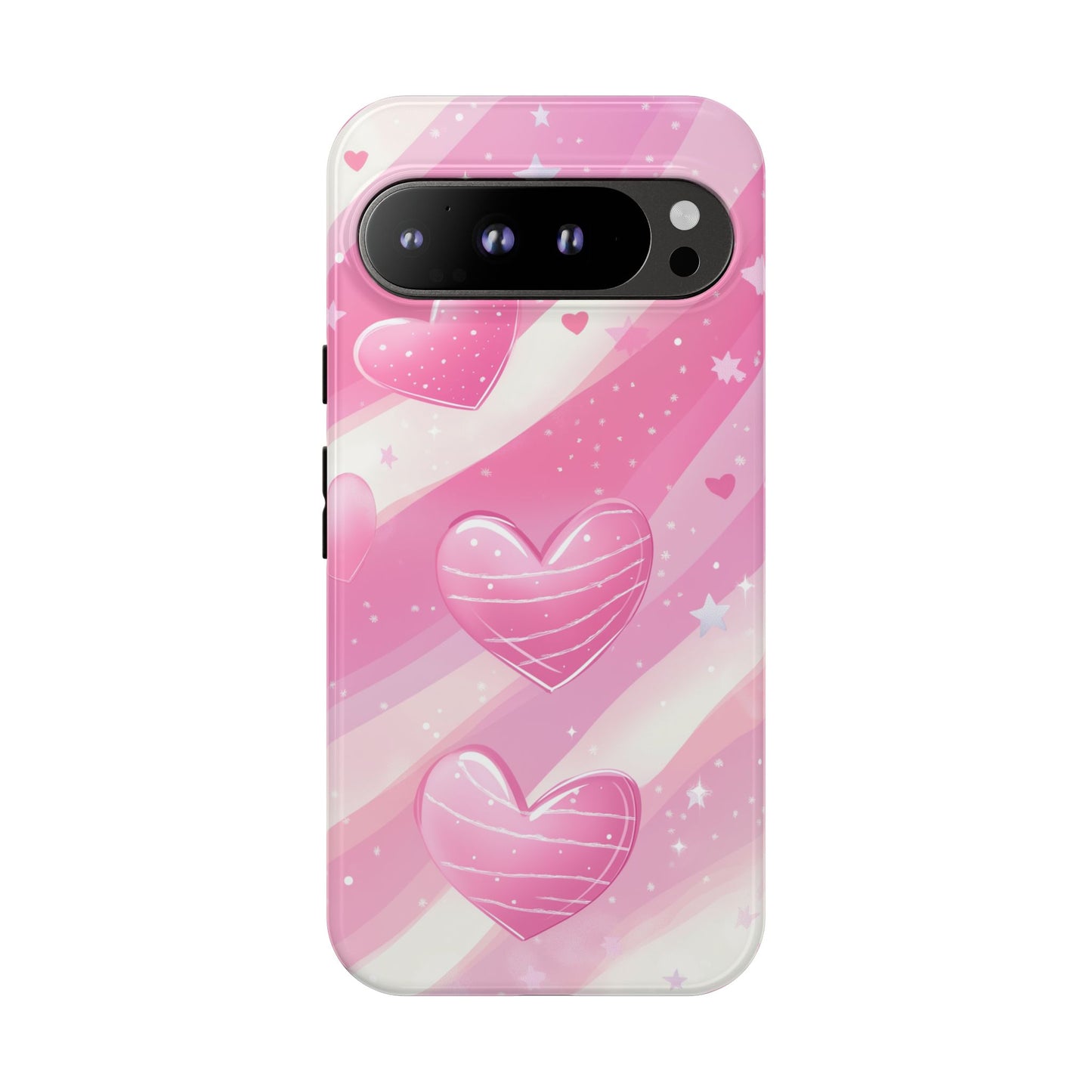 Pink Hearts Phone Case - iPhone, Samsung, and Google case