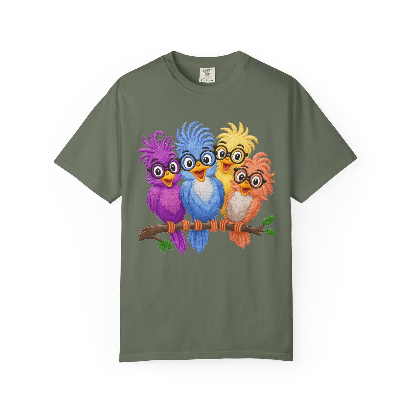 Colorful Bird Friends Women's T-Shirt - Fun & Playful Graphic Tee