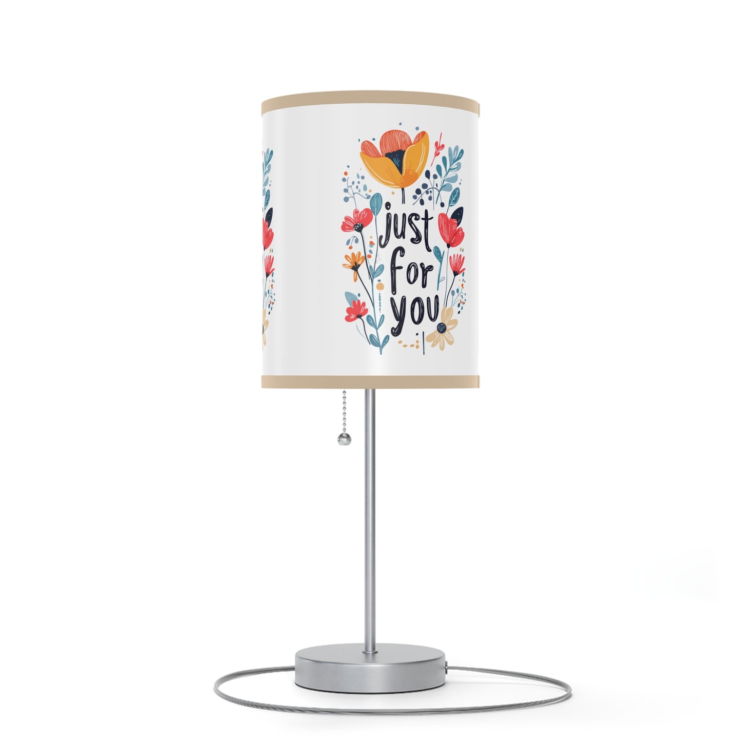 Floral Table Lamp - "Just For You" Design - Gift - Lamp on a Stand, US|CA plug - Table Lamps