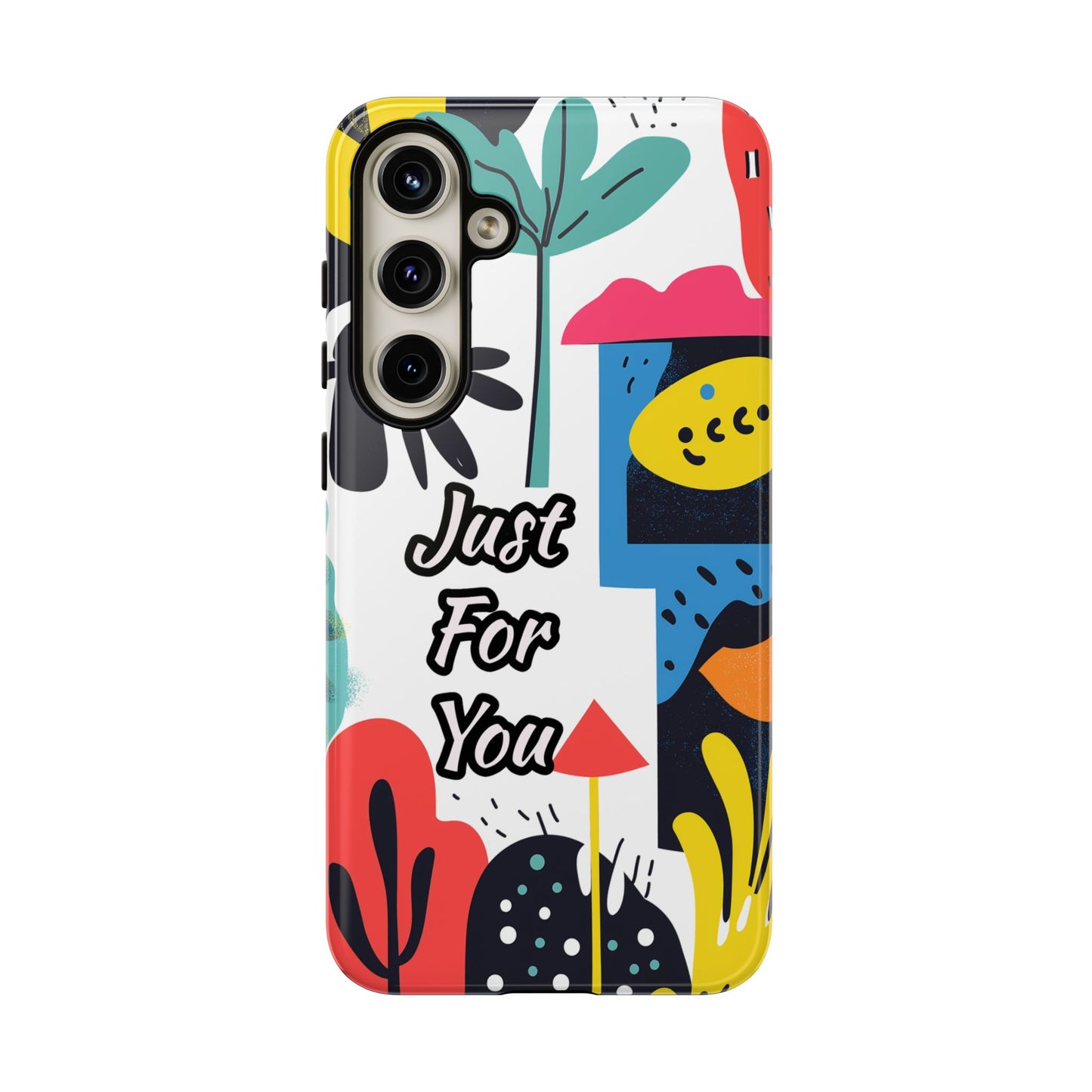 Colorful Phone Case with "Just For You" Design - Fun Gift, Unique Phone Accessory, Vibrant Design, Custom Gift Idea, Personal Touch