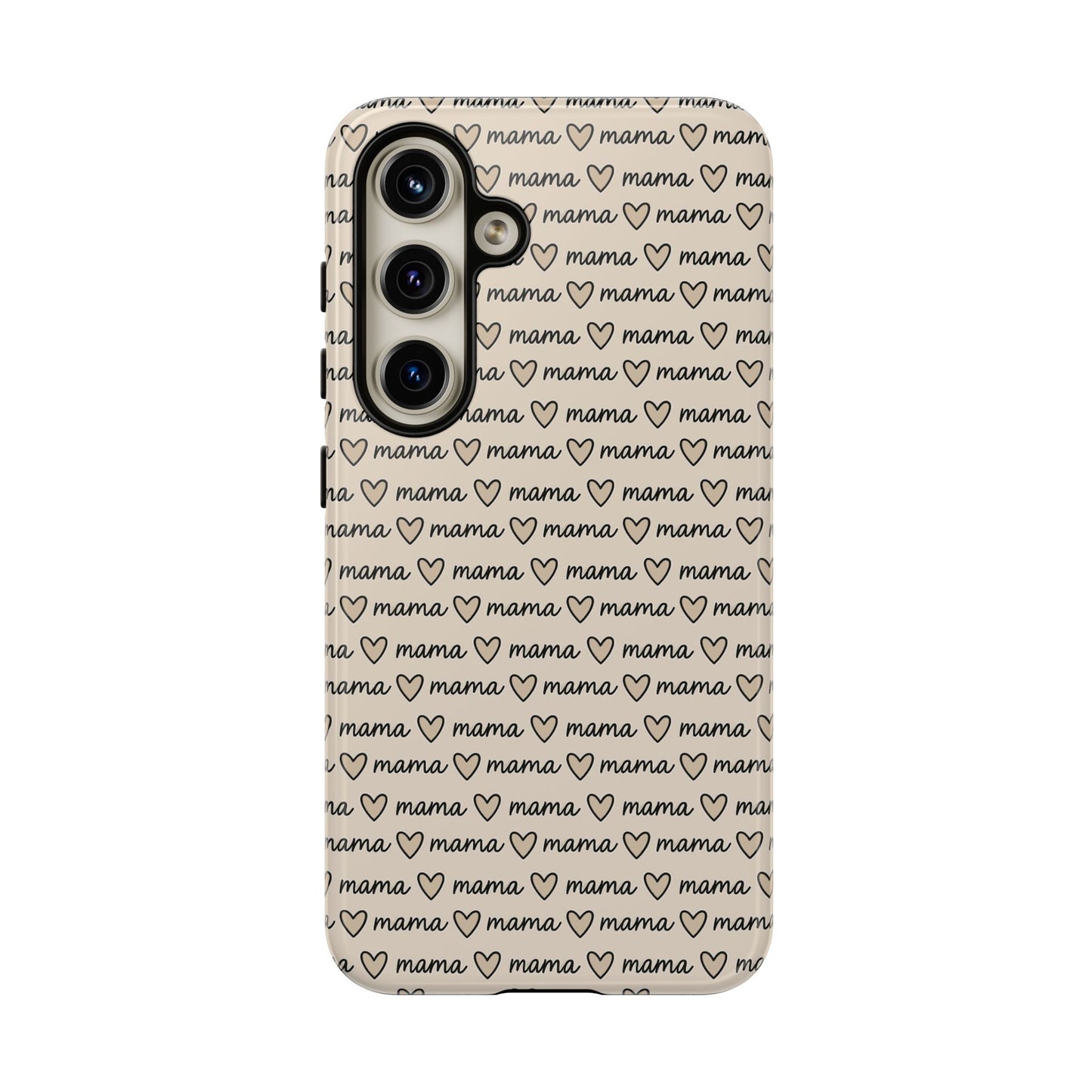 Mama Script Heart Pattern Phone Case