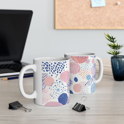 Geometric Shapes Ceramic Mug - (11oz, 15oz)