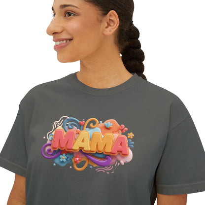 Mama Boxy Tee – Casual Women's T-Shirt for Moms - Women's Boxy Tee