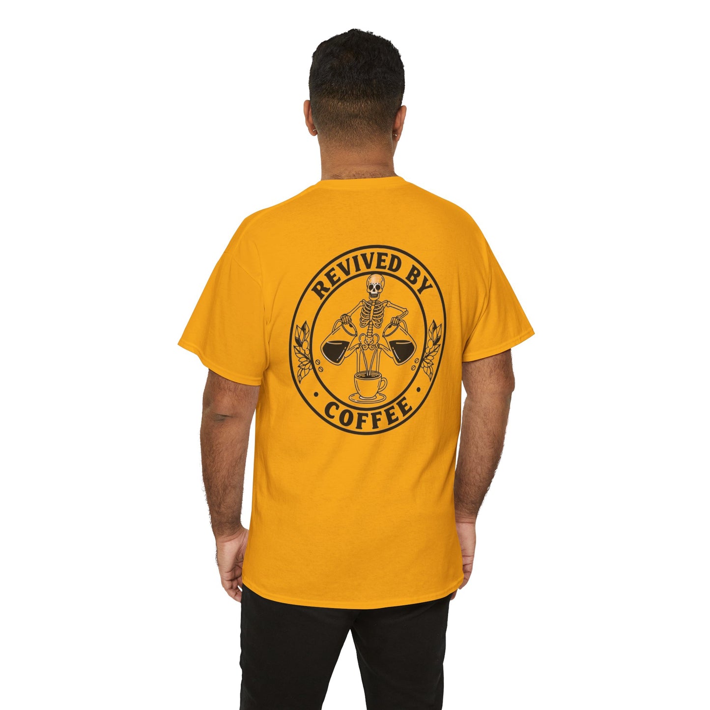 Revived by Coffee Unisex Heavy Cotton Tee - Perfect for Coffee Lovers