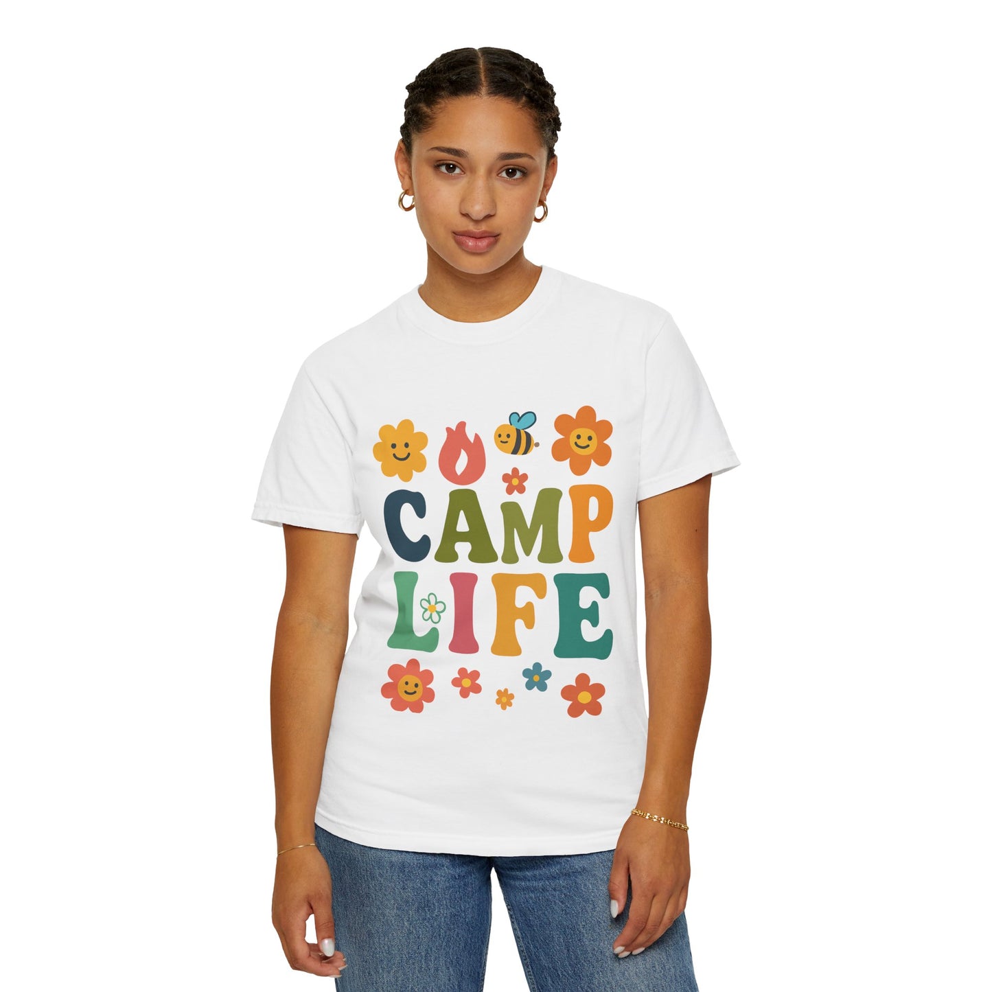 Camp Life Unisex Garment-Dyed T-Shirt - Fun and Colorful Outdoor Vibes