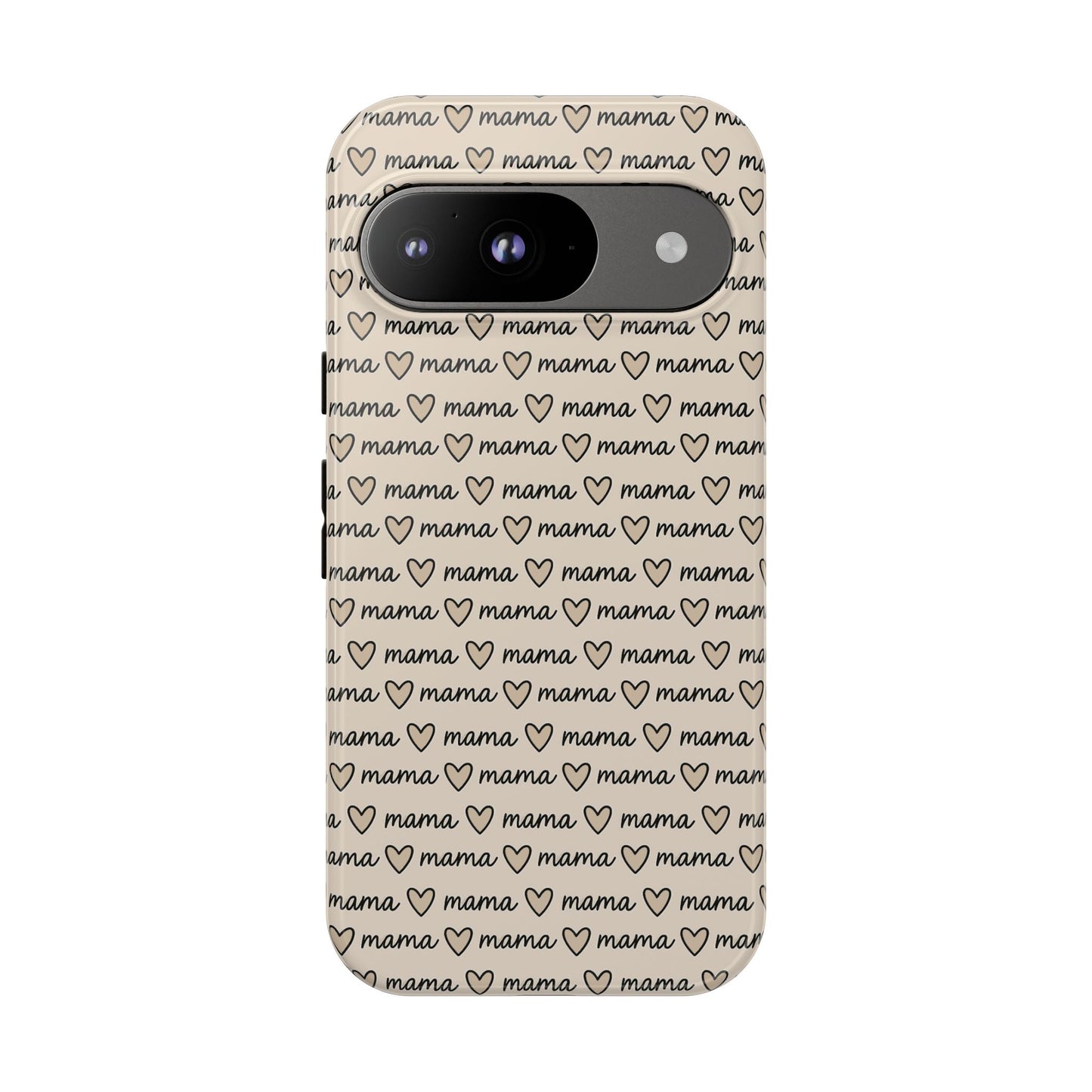 Mama Script Heart Pattern Phone Case