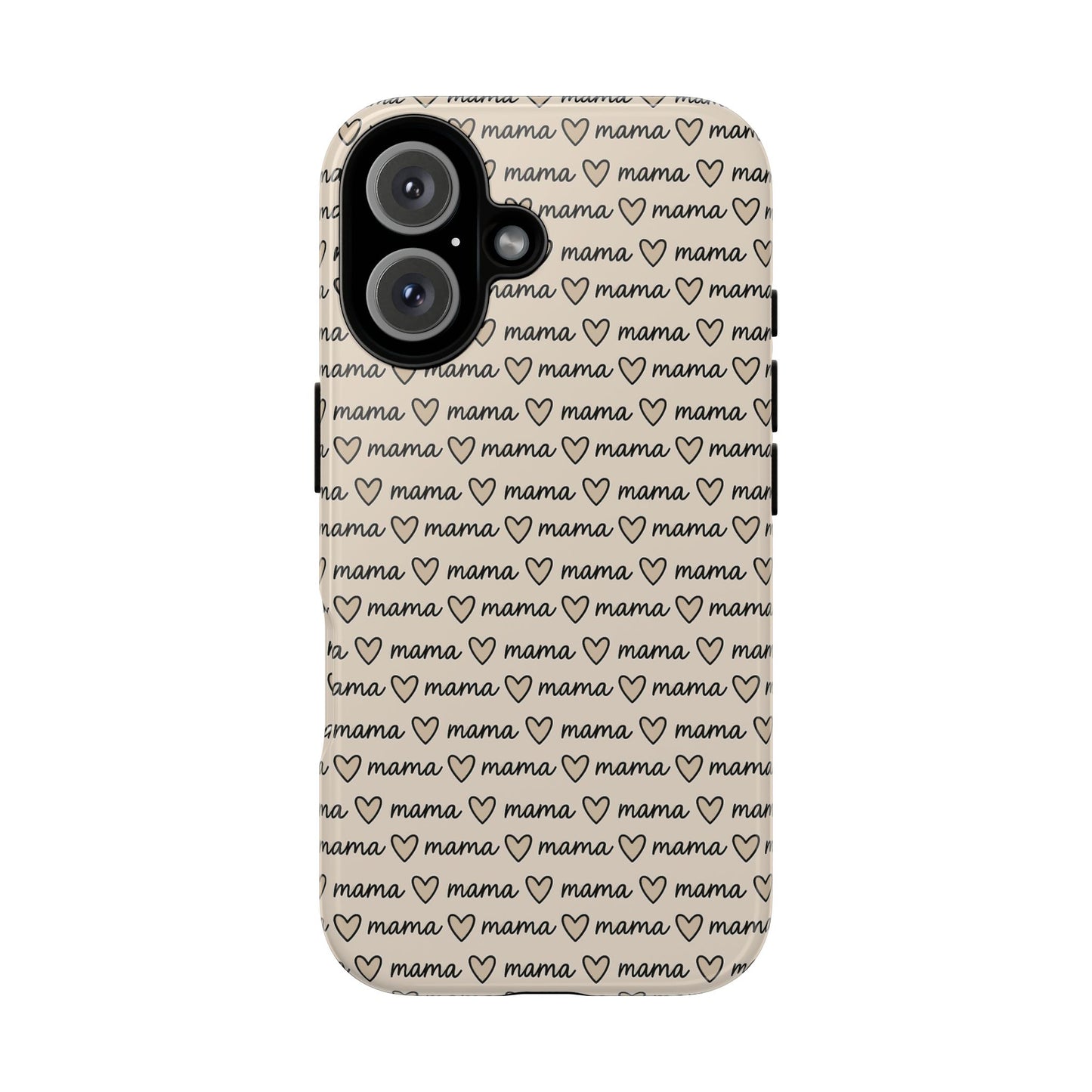 Mama Script Heart Pattern Phone Case
