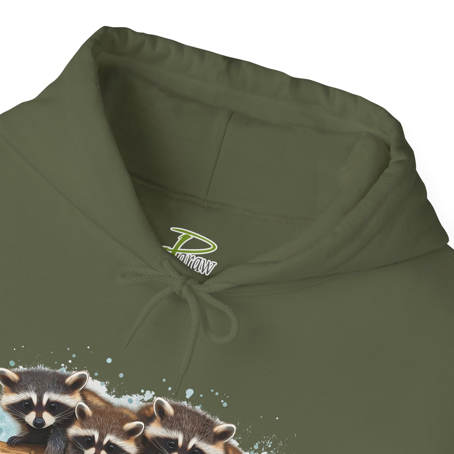 Cozy Raccoon Hooded Sweatshirt - Unisex Heavy Blend™- Raccoon in hoodie - Raccoon Hoodie with ears
