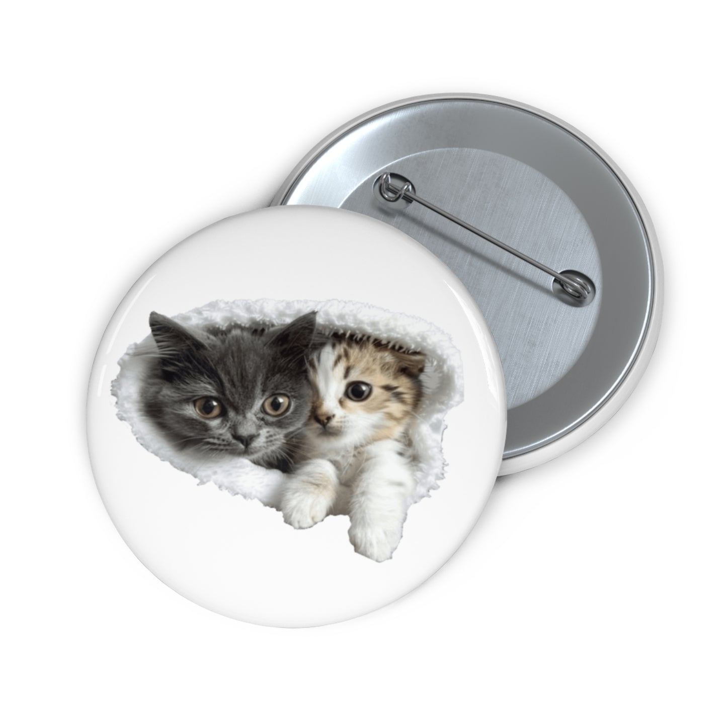 Custom Pin Buttons - Cute Cat Design for Cat Lovers