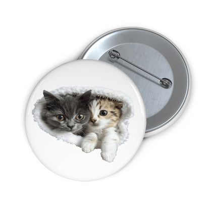 Custom Pin Buttons - Cute Cat Design for Cat Lovers