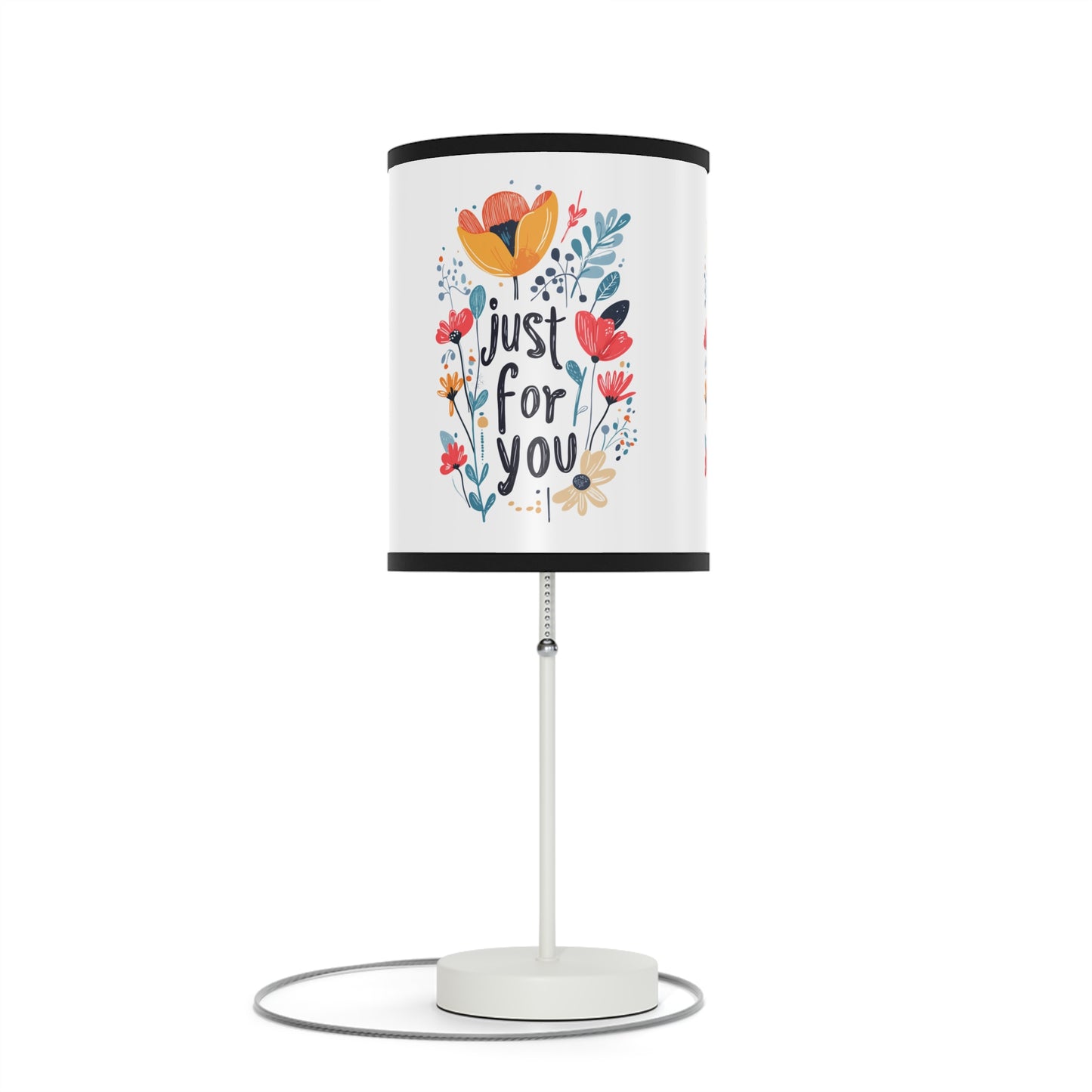 Floral Table Lamp - "Just For You" Design - Gift - Lamp on a Stand, US|CA plug - Table Lamps